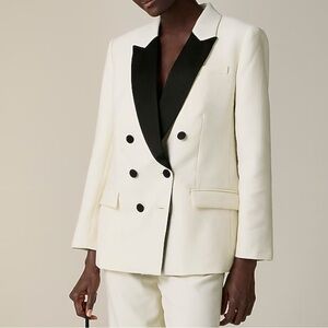 J. Crew Collection Blazer Relaxed Double Breasted Tuxedo Italian Wool size 4